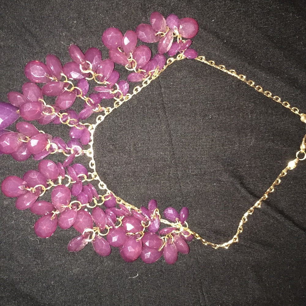 Purple beaded necklace